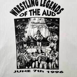 1996 VTG Wrestling Shirt Ilio DiPaolo Mens Extra Large Buffalo Single Stitch